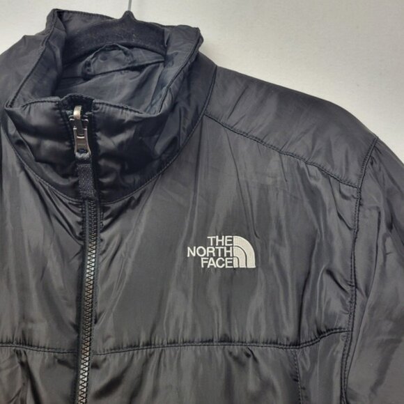 The North Face Mens Lightweight Puffer Jacket Black Insulated Medium Full Zip - Picture 3 of 16